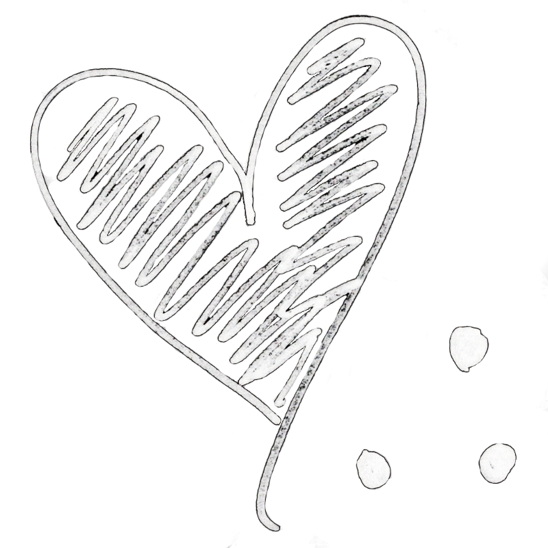 Reid Fox Family Logo - White Heart with 3 dots
